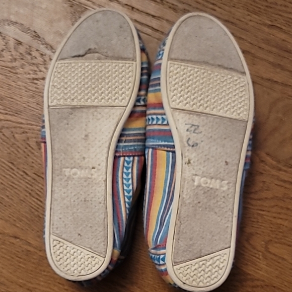 Toms Colorful Striped Slip-On Shoes - Picture 3 of 4